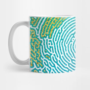 Green Blue Maze Labyrinth to get Lost in. Mug